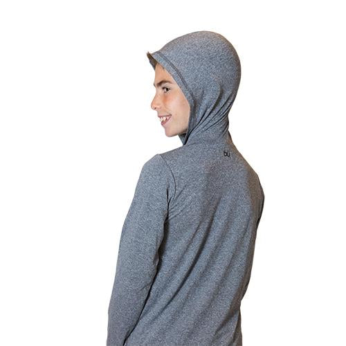 Bu Youth Long Sleeve Zip Hoodie UPF 50+
